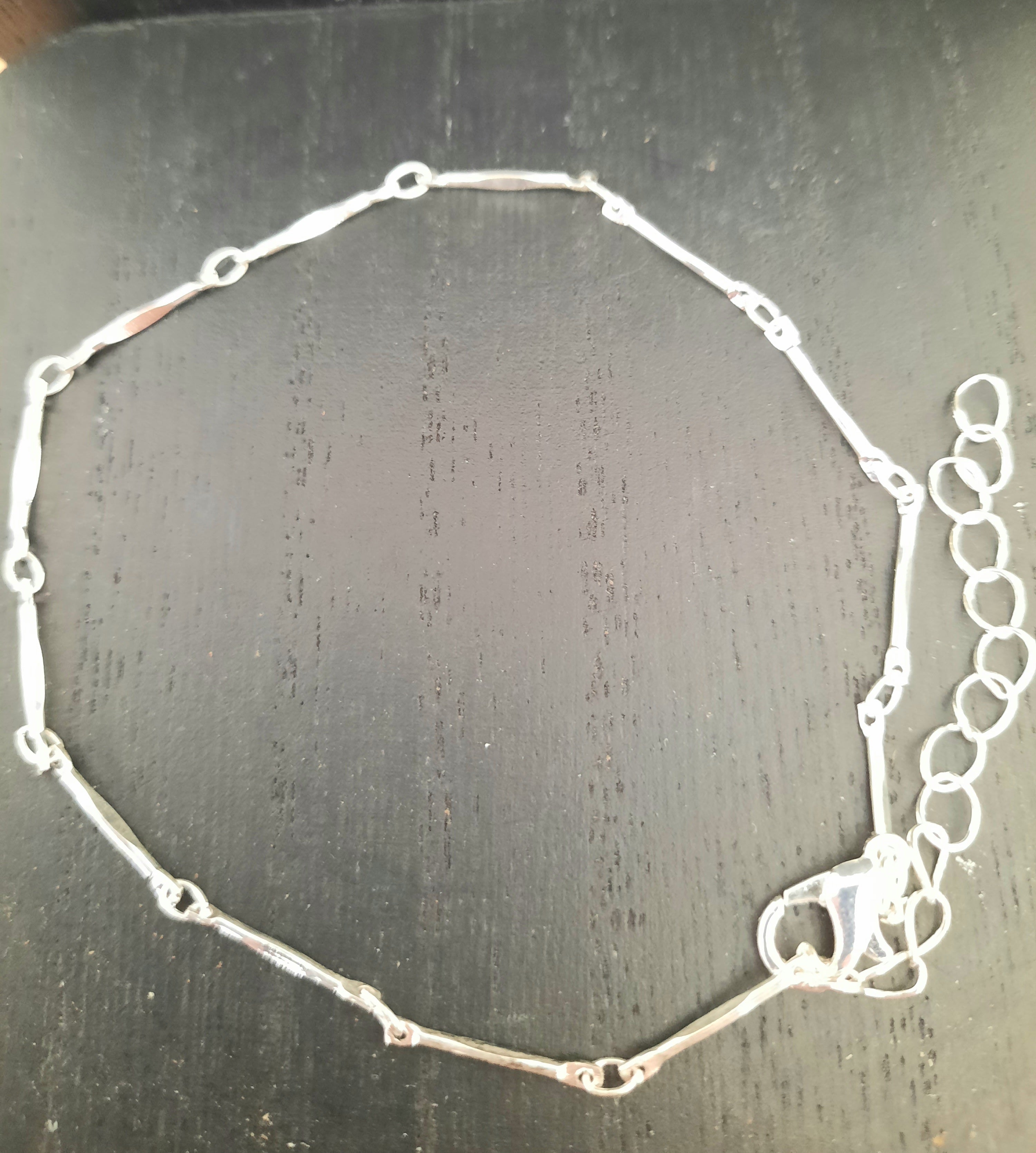 Silver Barr Anklet