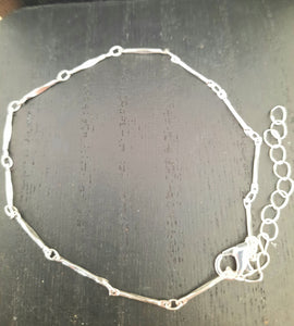 Silver Barr Anklet