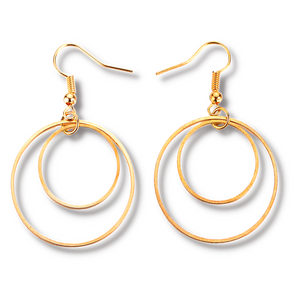 Golden Double Hoop Earrings