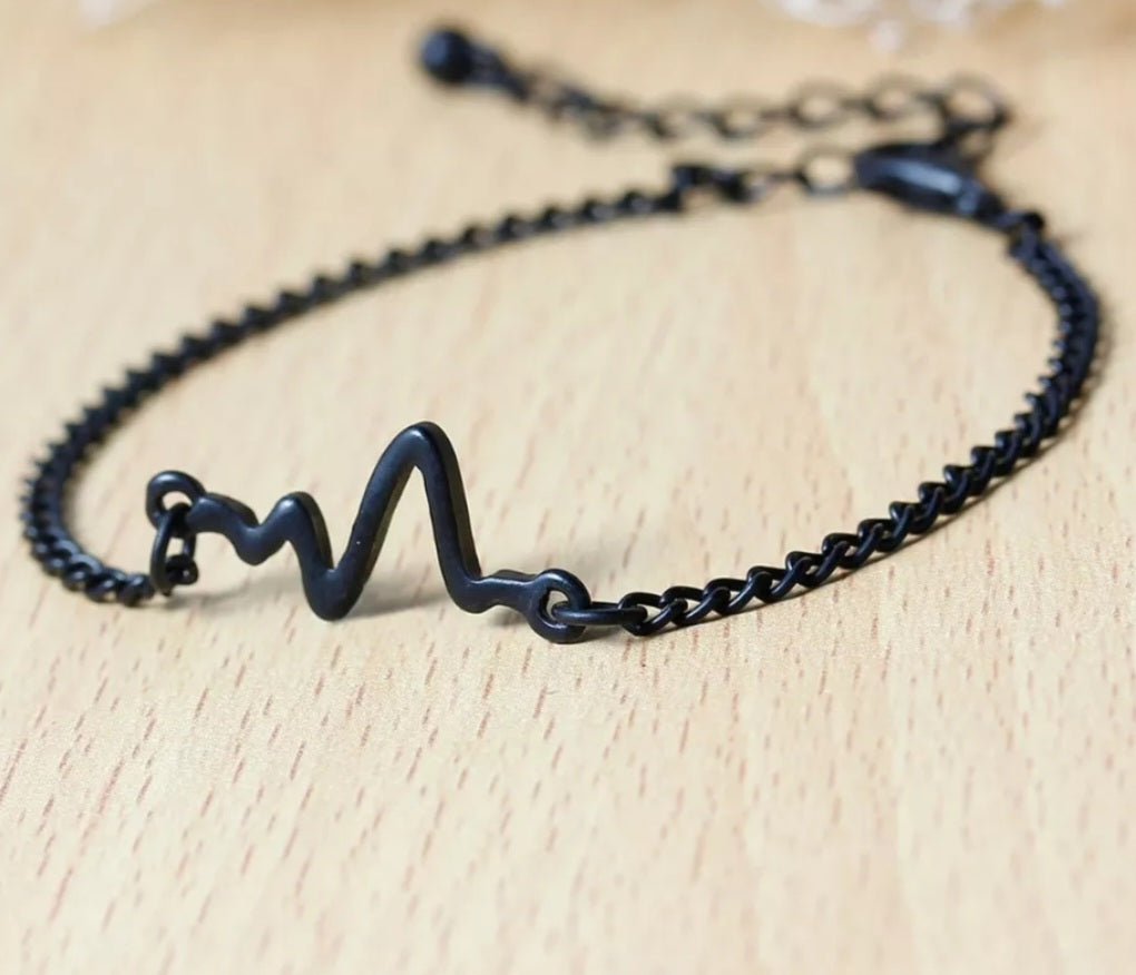 Black Life Line Bracelet